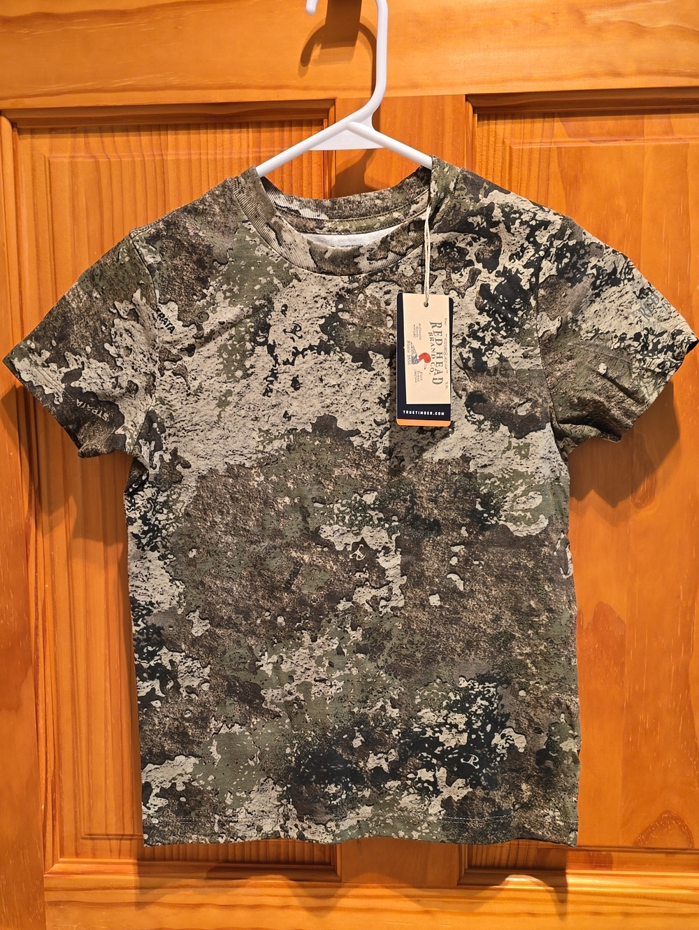 Red Head Brand Kids Short Sleeve Camo T-Shirt - Green/Gray